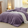 Bedsure California King Comforter Prewashed 3Pcs Grayish Purple New In Box $199