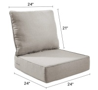 Red Barrel Studio&reg; Deb Weather-Resistant Polyester Seat and Back Cushion Set, 24"W x 24"D New In Box $199