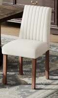 AETHER LIVING Modern Upholstered Dining Chairs with Walnut Legs New Shelf Pull $299