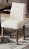 AETHER LIVING Modern Upholstered Dining Chair with Walnut Legs New Shelf Pull $299