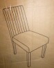 AETHER LIVING Modern Upholstered Dining Chair with Walnut Legs New Shelf Pull $299 - 2