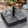 Freeport Park&reg; 150LBS Heavy-Duty Patio Umbrella Base With 4 Wheels, Mobile Square Umbrella Stand, Water & Sand Filled Plastic Freestanding Umbrella Base $299