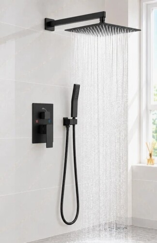 UFINE 8000-10Inch Shower Faucet Shower System With 10 Inches Rain Shower Head And Handheld Spray New In Box $299