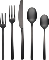 Cambridge Beacon Black Satin 20-Piece Silverware Set for 4, Flatware black, dishwasher safe | includes knives, forks, and spoons | heavy duty, cutlery set for kitchen and dining, utensil set New In Box $199