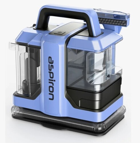 Taotronics Portable Carpet & Upholstery Spot Cleaner, 11kPa Strong Suction, Dual Separate Water Tanks (1080ml Clean / 800ml Dirty), 2 Cleaning Tools for Pet Stains, Sofa, Car Seat, Mattress, 450W Household Fabric Cleaner, Blue On Working $199