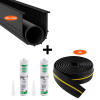 VEVOR Garage Door Threshold and Bottom Seals Kit, 16 FT U Shape+O Ring Universal Garage Door Bottom Seal Weatherstrip PVC, Combine with Weatherproof Garage Threshold Seal Strip with Adhesive, Black New In Box $99