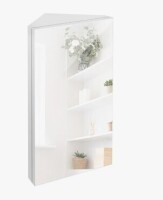 Ivy Bronx Eastbrook Corner Mount Frameless 1 of Doors Wood Recessed Medicine Cabinet with Mirror New In Box $299