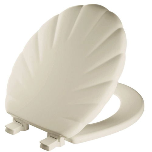 Mayfair by Bemis Shell Sculptured Wood Toilet Seat, Easily Removes for Cleaning, Hinges Never Loosen, Round New In Box $89