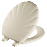 Mayfair by Bemis Shell Sculptured Wood Toilet Seat, Easily Removes for Cleaning, Hinges Never Loosen, Round New In Box $89