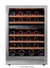 Ca'Lefort 24 in. Dual Zone 52-Bottles Built-In/Freestanding Wine Cooler Refrigerator in Stainless Steel Frost-Free Touch Panel New Shelf Pull On Working $899