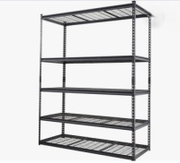 VEVOR 5-tier Heavy Duty Metal Storage Shelving Unit Adjustable Wire Rack Black 60l X 24w X 78h 2000 Lbs Capacity New in Box $299