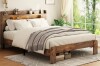 Latitude Run King Size Bed Frame Made Of Wood With Storage Led Headboard And 2 , Silent Functionality, No Box Spring, Quick Assembly Time, Big Under Space Platform Luminance, Quiet Performance, Effortless New in Box $699