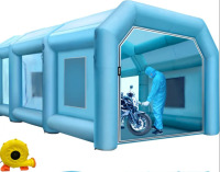 VEVOR Inflatable Paint Booth, 29.5' x 19.7' x13' Spray Paint Booth, with 2 Powerful Blowers Inflatable Spray Booth with Air Filter System, Car Paint Booth for Car Parking Tent Workstation, New in Box $1,099