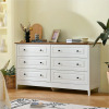Lark Manor White 6-Drawer Dresser with Metal Handles, Spacious Storage for Bedroom and Hallway, Ideal for Organizing and Displaying, New in Box $499