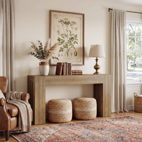 Millwood Pines Rectangular Engineered Wood Console Table, New in Box $299