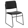 Inbox Zero Oliverson Stacking Lobby Chair with Padded Seats and Backs, Black, New Shelf Pull $399