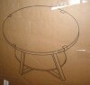 17 Stories Jahaira Round Coffee Table with 2-Tier Storage Shelves, New in Box $599 - 2