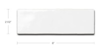 Bedrosians Cloe 2.5 in. x 8 in. Handmade-Look Ceramic Wall Glossy Subway Tile, 10.64 sq ft.