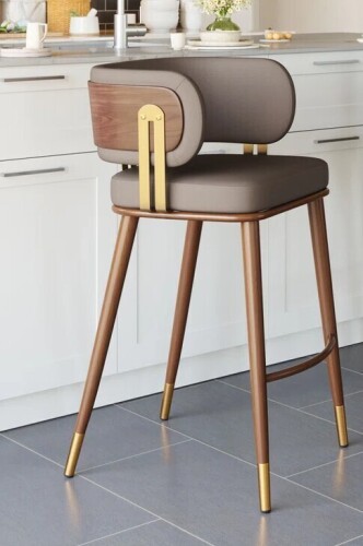 Zuo Hospitality Brew Barstool Brown & Walnut New In Box $499