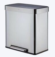 Qualiazero 16 Gallon Stainless Steel Commercial Indoor Kitchen Step Trash Can New In Box $199