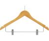 Rebrilliant Flat Anti-Theft Wood Combo Hangers With Clips, 5-Pack New in Box