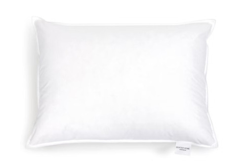 BOKSER HOME Medium White Duck Feather & Down Bed Pillow - Standard/Queen New In Box