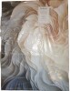 Orren Ellis 20" x 30" White and Blue Feather Spiral II - Abstract Geometric Canvas Print Wall Art New In Box $99 - 2