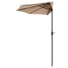Arlmont & Co. Patio Umbrella - 9FT Half Umbrella Outdoor Patio Canopy with Easy Hand Crank - Condo, Townhouse, or Balcony Furniture by Villacera (Beige) New In Box $299