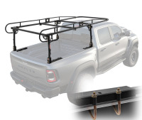 VEVOR Truck Ladder Rack, 1000 LBS / 454 KG Strong Capacity Truck Racks, Non-Drilling / Drilling Installation for Long or Heavy Cargo, 43.3-63 inch Adjustable Width for Kayak, Ladder, Surfboard, Lumber New in Box $399
