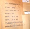 Wade Logan&reg; Carrye 64'' LED Dimmable Cornor Floor Lamp with Shelves New in Box $199 - 2
