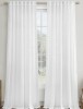 Latitude Run&reg; Dennan Linen Curtain Rod Pocket Back Tab, Linen Semi Sheer Curtains for Bedroom (Pair) 52"x 63" $89
