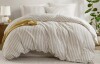 Madison Park Etta Tan All Season Modern Striped 3-Piece King Duvet Set $299