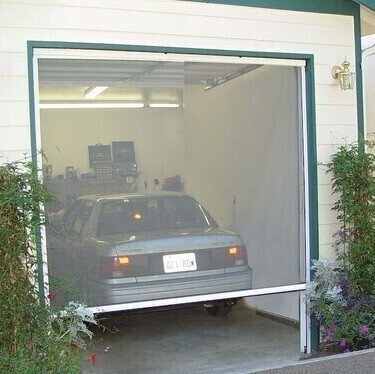 LARSON GrandVue 800 8.0-ft x 8.0-ft White Retractable Single garage door screen New in Box $1399