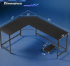 Weehom Reversible L Shaped Computer Desk, Large Corner Computer Gaming Desks for Home Office, Sturdy PC Laptop Workstation Wooden Table with Lots of Leg Room and Surface Top Space New In Box $299