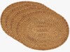 Saro Zadia Jute No Pattern Round Placemat (Set of 4) New In Box $99