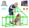 VEVOR Fort Building Kit for Kids, 85PCS Glow in The Dark STEM Building Toys, Educational Gift for 4 5 6 7 8+ Year Old Boys & Girls, Indoor Outdoor Play Tent Construction Toys with 55 Rods and 30 Balls New In Box $79