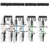 VEVOR Bike Storage Rack, 6 Bike Racks and 6 Helmets Hooks, Wall Mount Bike Storage Hanger, Home & Garage Organizer, Customizable for Various Bike Sizes, Adjustable Holder, Holds Up to 300 lbs, 68-inch New In Box $99