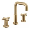 Delta Faucet Nicoli&reg; Two Handle Widespread Bathroom Sink Faucet in Brilliance&reg; Champagne Bronze New Shelf Pull $399