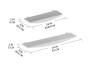 AllModern Oiva 2 Piece Boat Shaped Solid Wood Floating Shelves $199 - 2