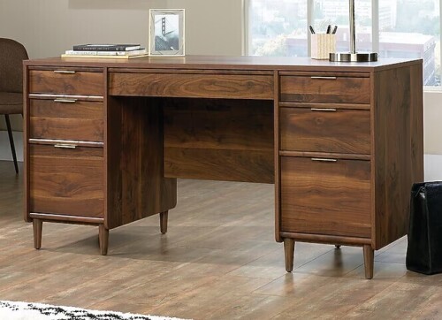 Sauder Clifford Place Commercial Office Executive Desk Grand Walnut finish New in Box $799
