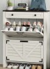 Gracie Oak 16-Pair Farmhouse Shoe Storage Cabinet New in Box $399