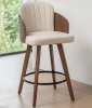Corrigan Studio Tyandra Faux Leather Upholstered Swivel Counter Stool New in Box $299