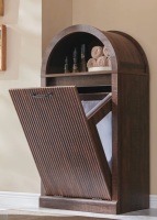 Lark Manor Modern Tilt Out Arched Laundry Basket Cabinet with Open Shelf,Fluted 10-Gallon Bathroom Laundry Storage Basket (Includes 1pc laundry basket) New in Box $299