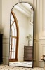 Wayfair Basics Arch Free Standing Full Length Mirror 64" x 21" in Black New in Box $499