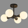 George Oliver Modern Ceiling Light Sputnik Semi Flush Mount Ceiling Light Fixture Chandelier with Milk White Glass lampshade for Bedroom Living Room Dining Room Foyer Hallway $199