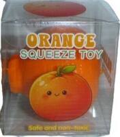 Squeeze Orange Squishy Sensory Toy, Soft Orange Shaped Squeeze Fidget New In Box