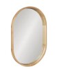 Kate and Laurel Hutton 36 in. x 24 in. Scandinavian Oval Natural Framed Decorative Wall Mirror New In Box $399