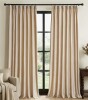 Mercer41 Luxury Velvet Pinch Pleated Blackout Curtains - Room Darkening Thermal Insulated Back Tab Soundproof Drapes with Hooks+Rings (set of 2), 40" W x 90" L $89