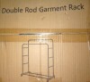 Laiensia Double Rods Garment Rack with Wheels, Clothing Rack for Hanging Clothes, 4 Hooks, Multi-functional Bedroom Clothes Rack, Black New In Box $89 - 2