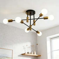 George Oliver Coblitz 6 - Light Dimmable Sputnik Spider Chandelier New In Box $199